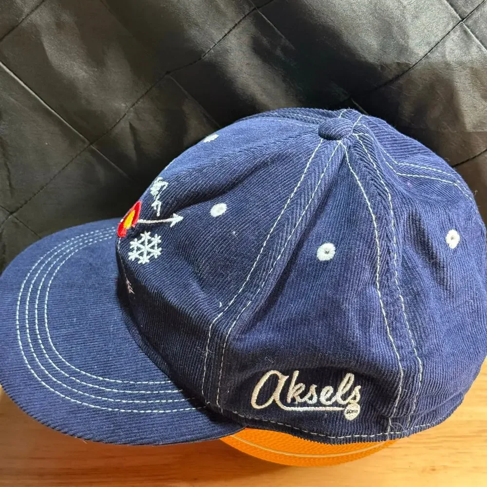 EUC Aksels Colorado Arrows Blue Corduroy Flatbill Snapback Cap